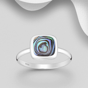 Bague en argent 925ème et Nacre d'Ormeau