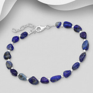 Bracelet en argent 925ème et Lapis Lazuli