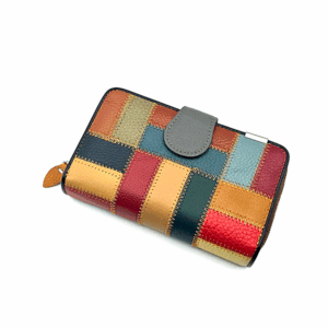 Portemonnaie porte-cartes Multicolore en cuir