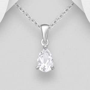 Pendentif en argent 925ème et Topaze Blanc