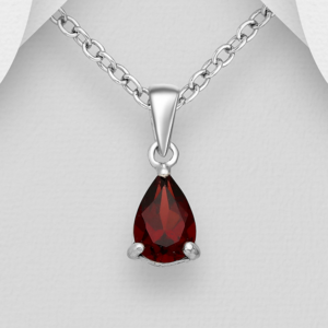 Pendentif en argent 925ème et Grenat