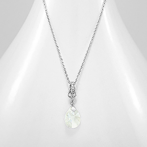 Collier en argent 92.5 et pendentif en cristal Swarovski Silver Shade