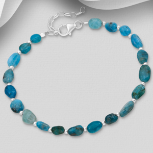 Bracelet en argent 925ème et Apatites