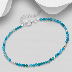 Bracelet en argent 925ème et Apatites