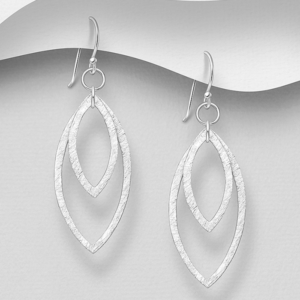 Boucles d'oreilles en argent 925ème mat