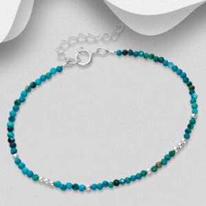 Bracelet en argent 925ème et Chrysocolle