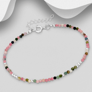 Bracelet en argent 925ème et Tourmaline