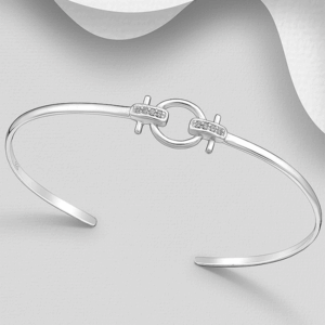 Bracelet en argent 925ème et zyrconium