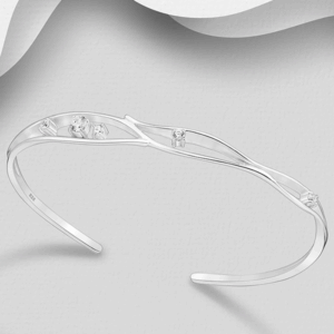 Bracelet en argent 925ème et zyrconium