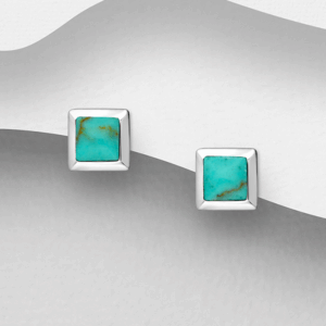 Boucles d'oreilles en argent 925ème et Turquoise