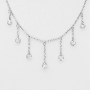 Collier en argent 925ème et zyrconium
