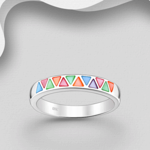 Bague en argent 925ème et Nacre et Coquillage