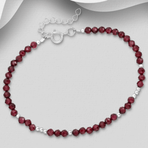 Bracelet en argent 925ème et Grenat