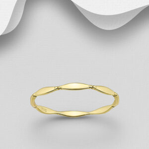 Bague en argent 925ème plaqué or 10k