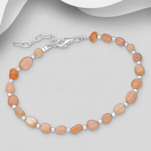 Bracelet en argent 925ème et Pierres de Soleil