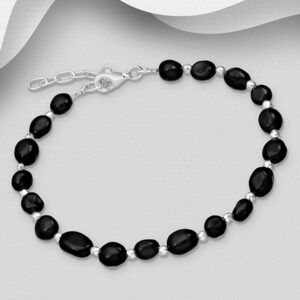 Bracelet en argent 925ème et Onyx