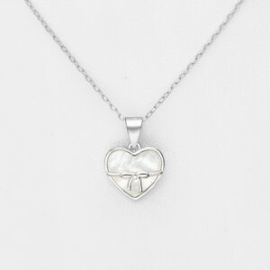 Collier Coeur en argent 925ème et Nacre