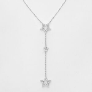Collier Etoiles en argent 925ème et zyrconium