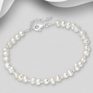 Bracelet Perles Naturelles d'eau douce et argent 925ème