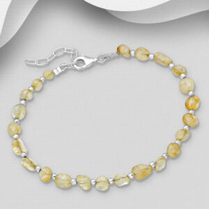 Bracelet en argent 925ème et Citrine