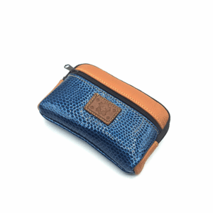 Petit portemonnaie bicolore en cuir