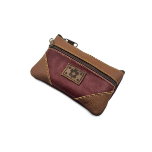 Petit portemonnaie bicolore en cuir