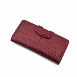 Portefeuille porte-cartes Bordeaux en cuir