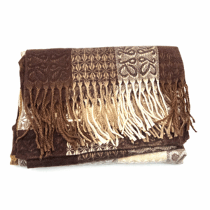 Echarpe sensation de Cashmire beige et marron