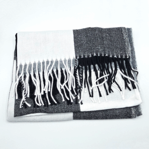 Echarpe sensation de Cashmire noir et blanc