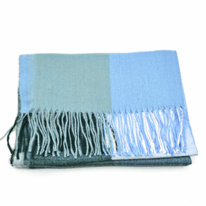 Echarpe sensation de Cashmire vert et bleu