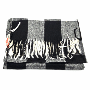 Echarpe sensation de Cashmire noir et blanc