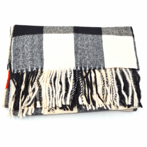 Echarpe sensation de Cashmire noir et crème