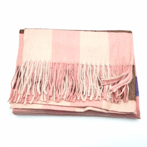 Echarpe sensation de Cashmire rose et marron