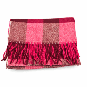 Echarpe sensation de Cashmire fushia et bordeaux