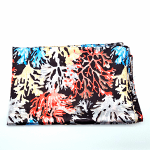 Echarpe sensation de soie, motifs coraux