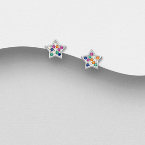 Boucles d'oreilles Etoiles en argent 925ème et Zyrconium