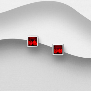 Boucles d'oreilles en argent 925ème et Swarovski élément Light Siam