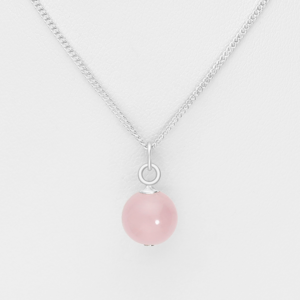 Collier en argent 925ème et Quartz Rose