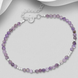 Bracelet en argent 925ème et Améthystes