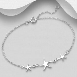 Bracelet Trio d'étoiles en argent 925ème